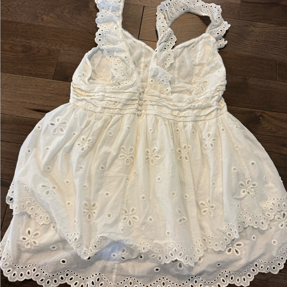 For Love And Lemons White Eyelet Ruffled Tiered Sundress - Picture 2 of 4